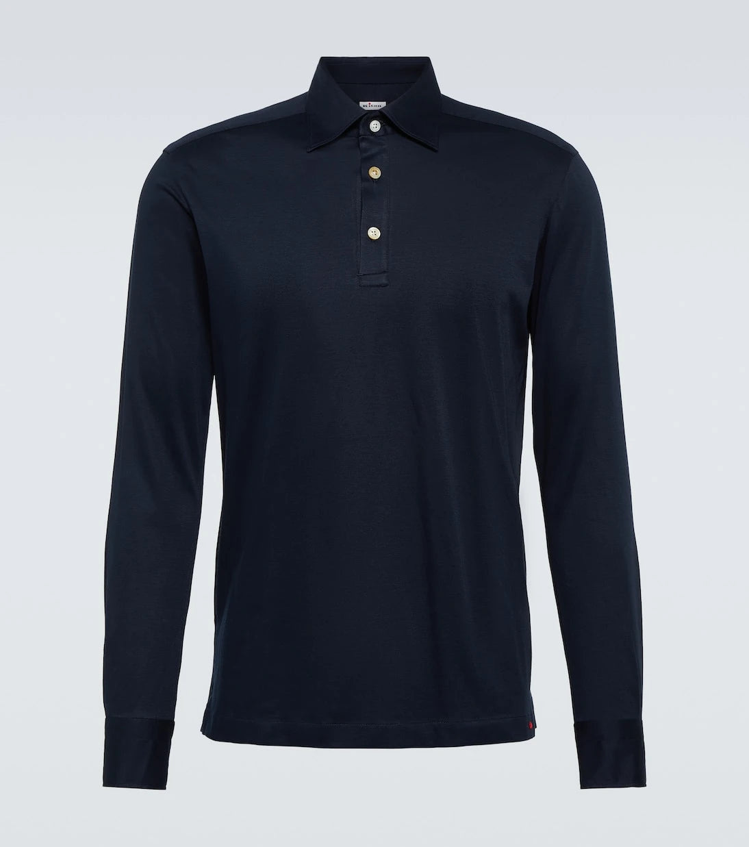 Kiton - Cotton poplin polo top