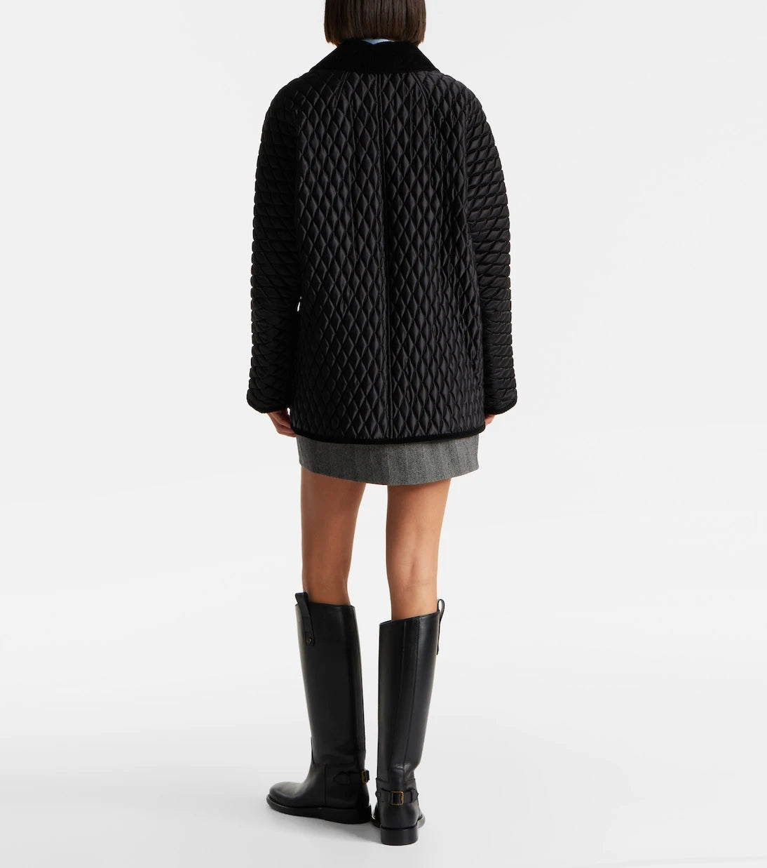 Burberry - Corduroy-trimmed quilted jacket