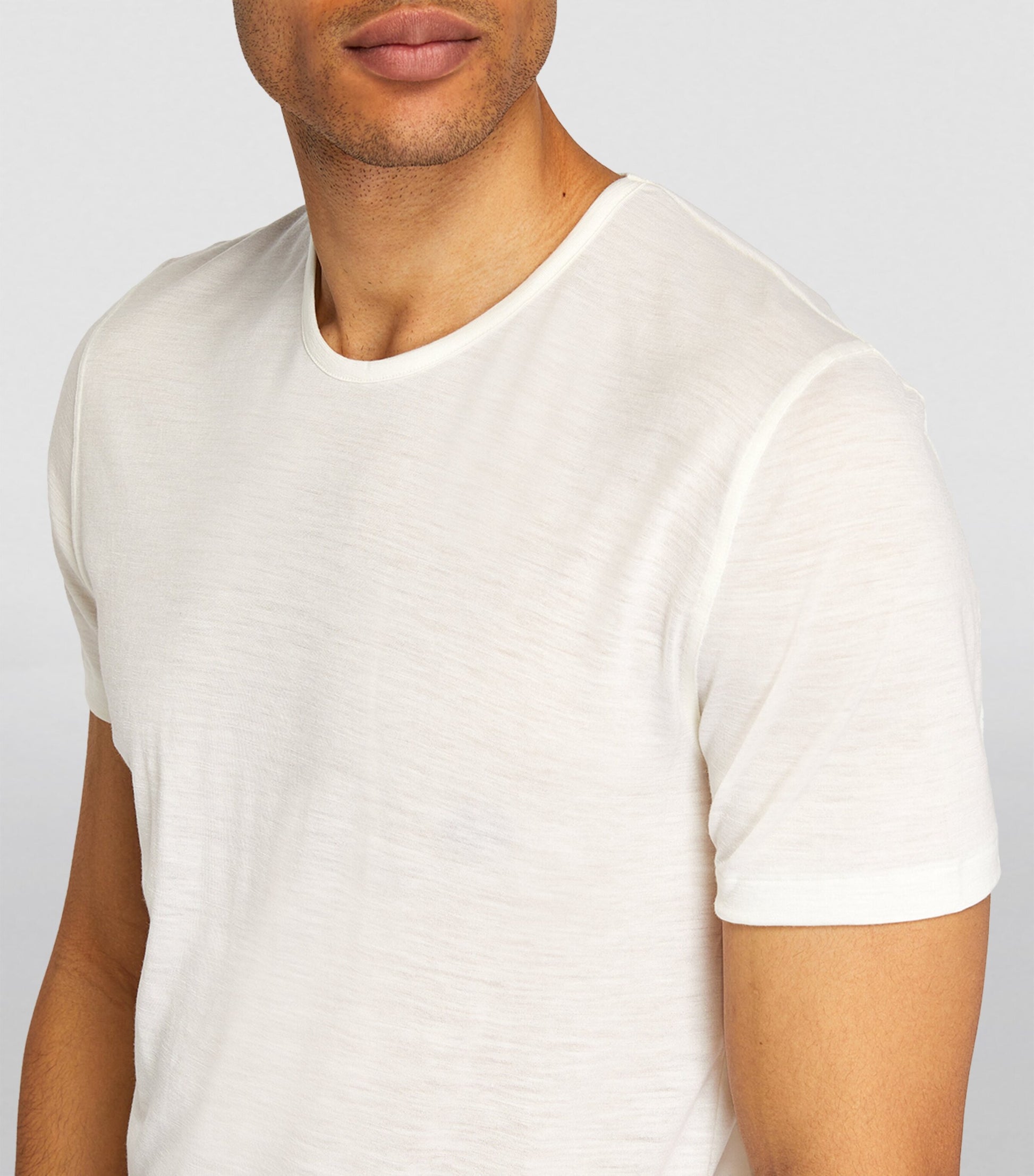 Wool and Silk Short Sleeve Top