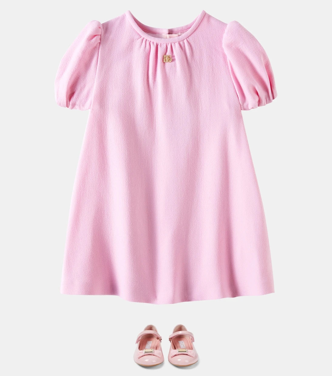 Dolce&Gabbana Kids - فستان صوف مُكشكش