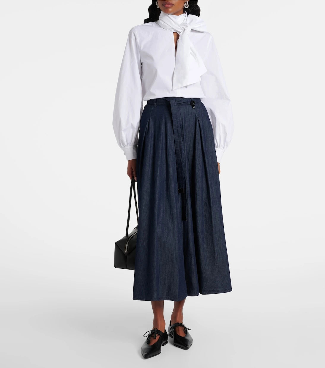 'S Max Mara - Amanda chambray maxi skirt