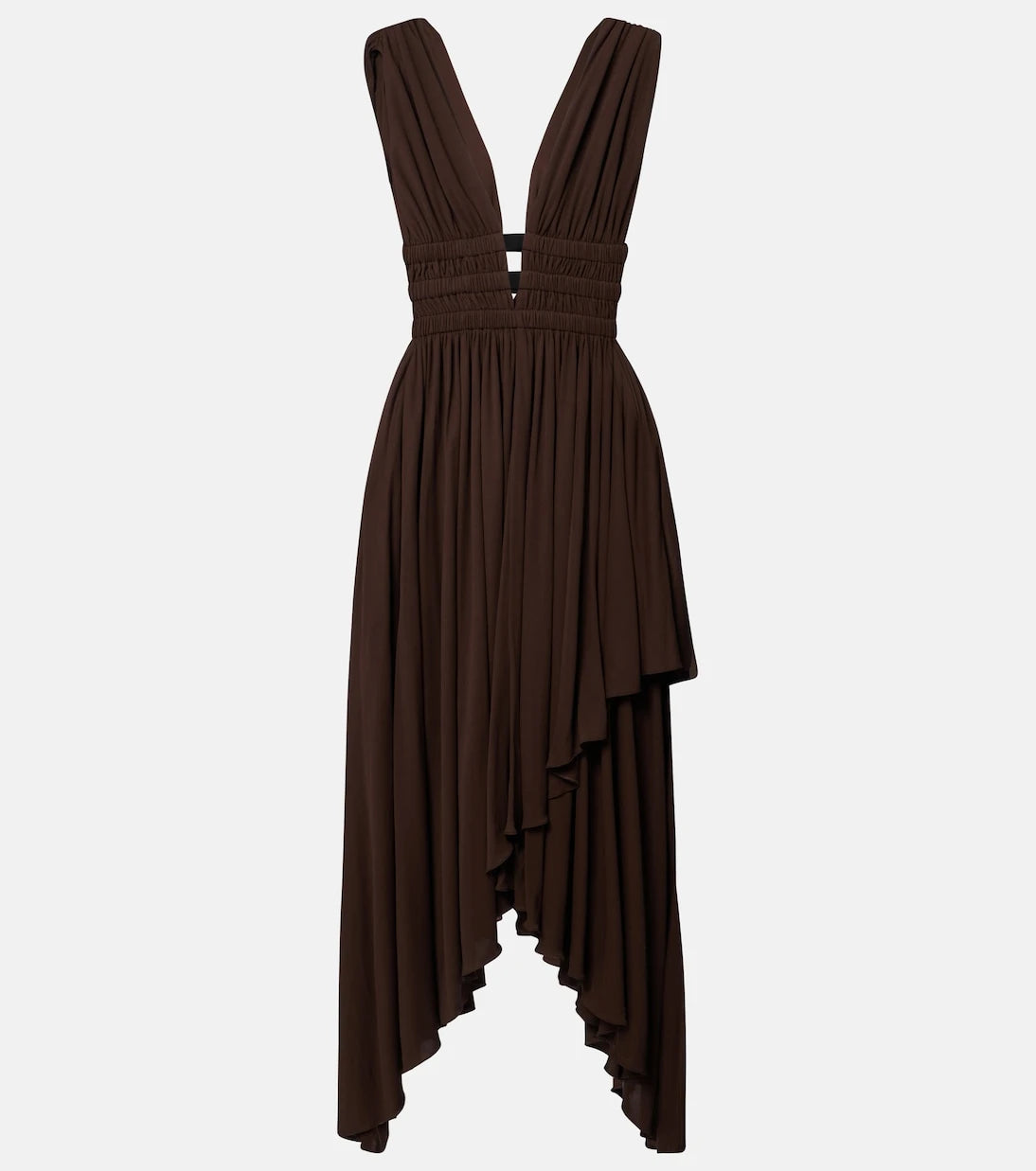 Alaïa - فستان جيرسي ميدي غير متماثل دييس