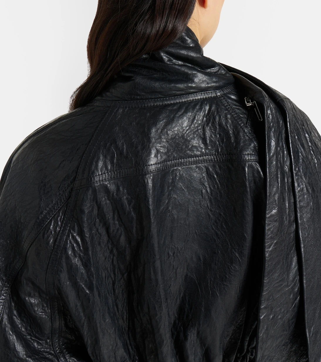 Rick Owens - Scarf Light leather biker jacket