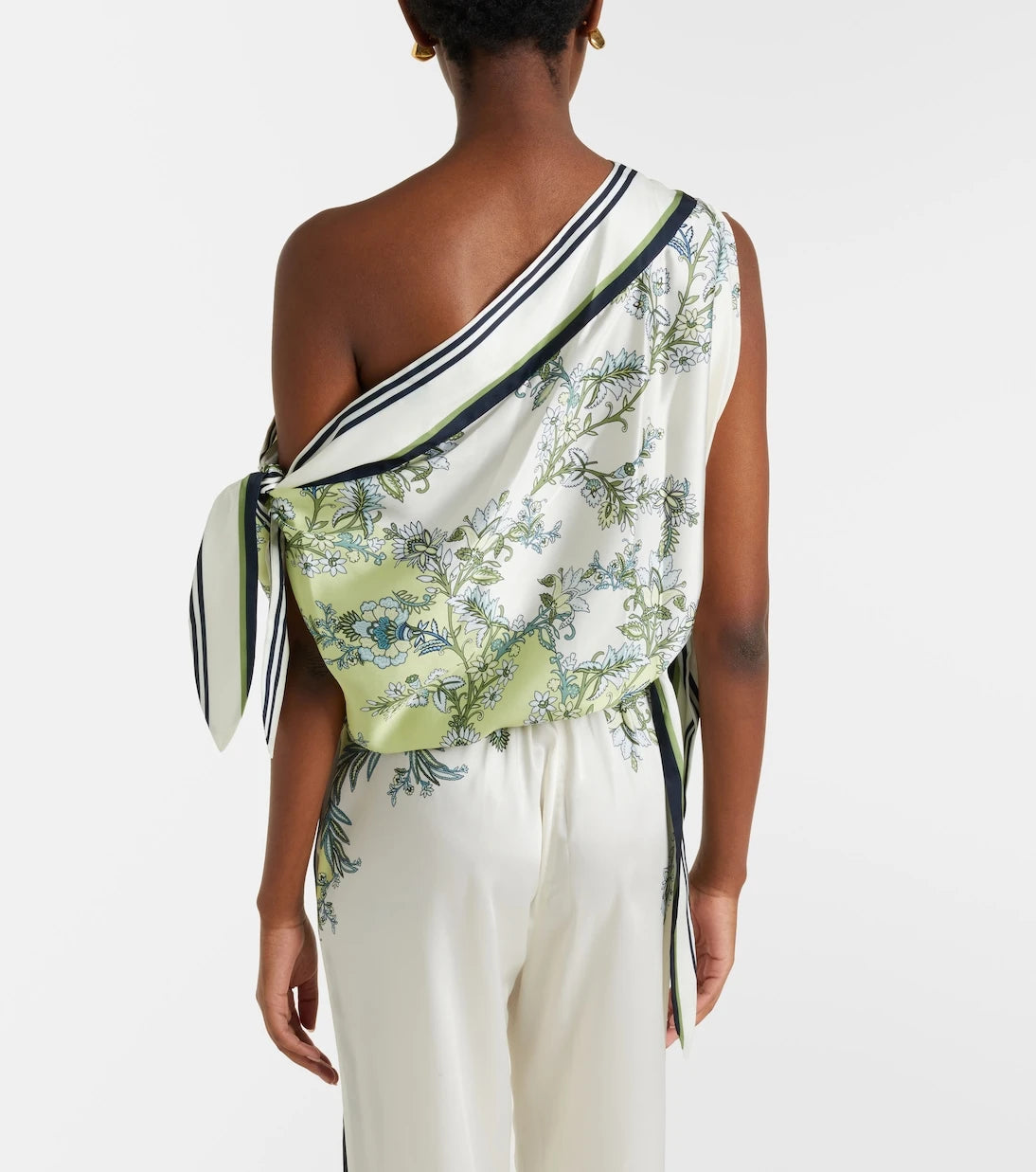 Veronica Beard - Tari floral one-shoulder twill top