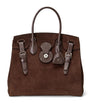 Brown Suede Soft Ricky 33 Top-Handle Bag