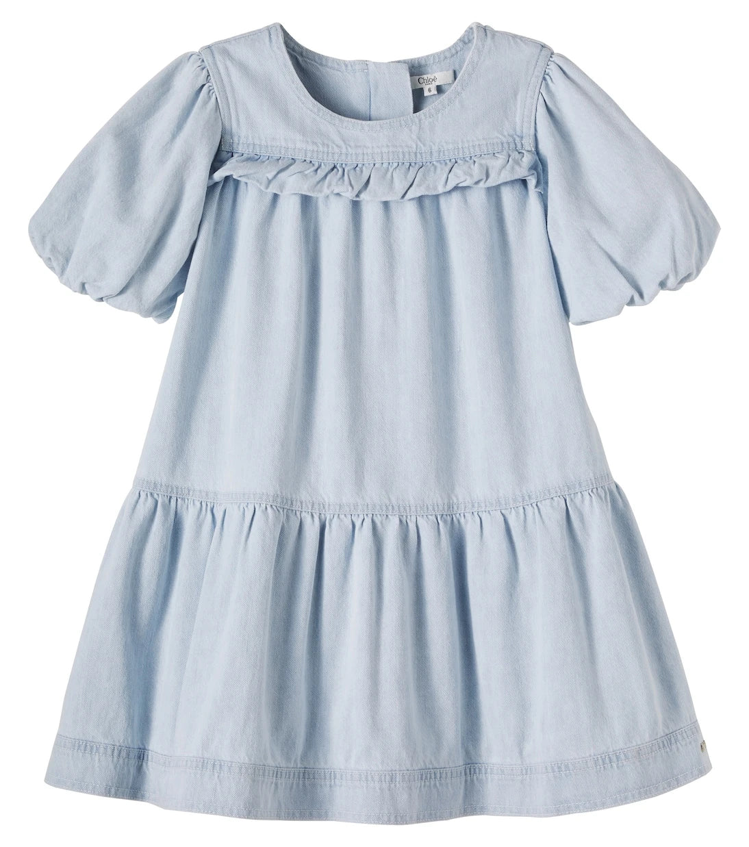 Chloé Kids - فستان جينز مكشكش
