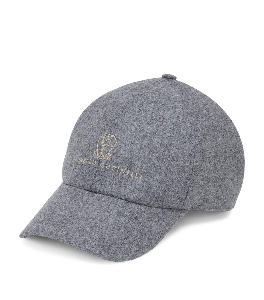 Virgin Wool Embroidered Baseball Cap