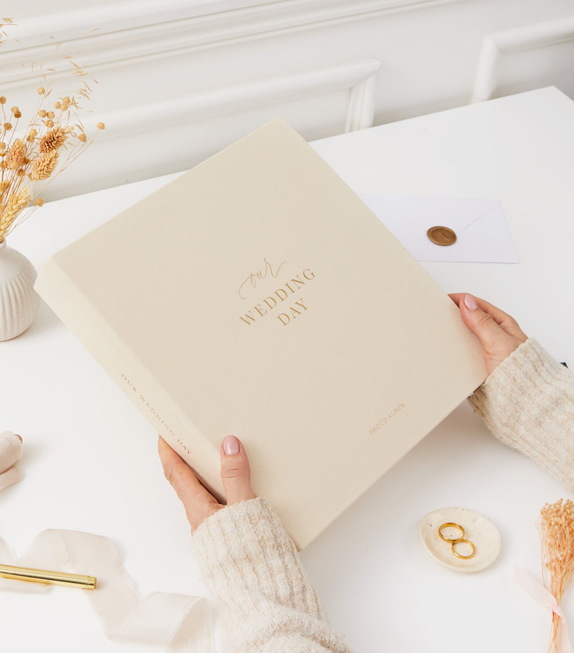 Blush and Gold Our Wedding Day Photo Album