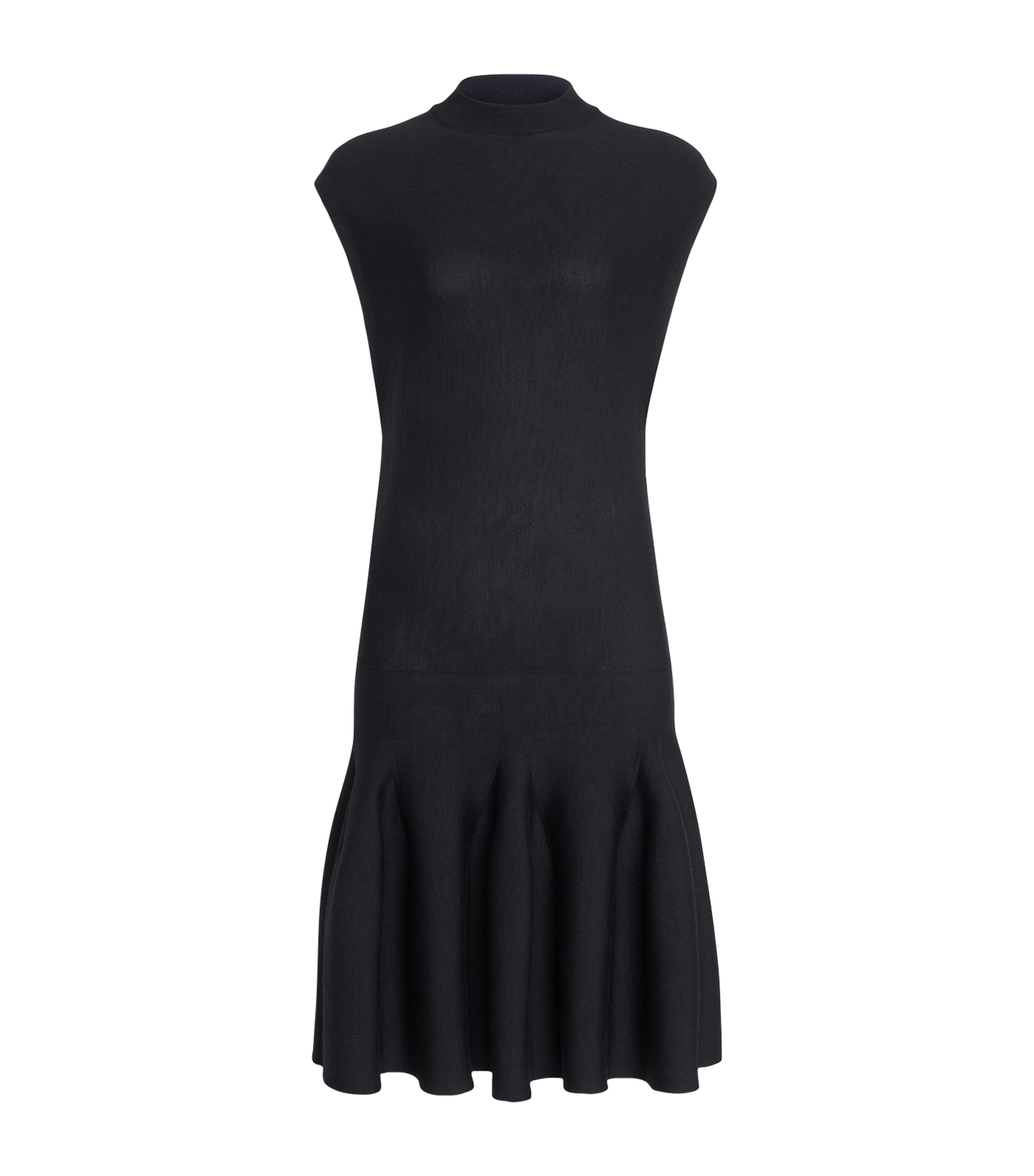 Alaïa Black Wool Dropped-Waist Mini Dress