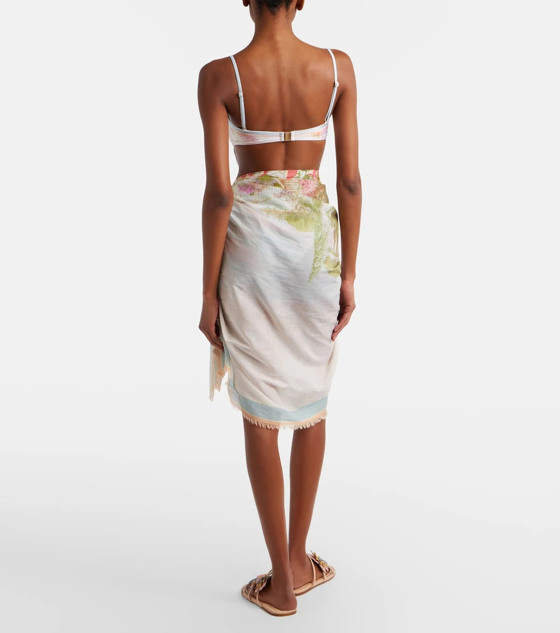 Zimmermann - Como printed cotton beach cover-up