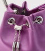 Jimmy Choo Purple Bon Bon Satin Top-Handle Bag