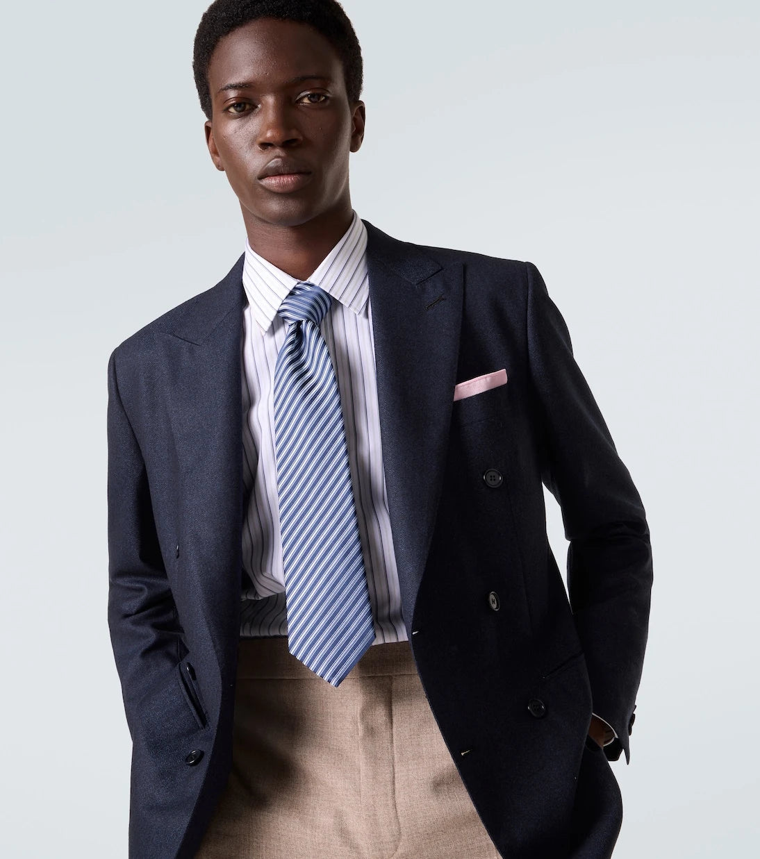 Charvet - Striped silk jacquard tie