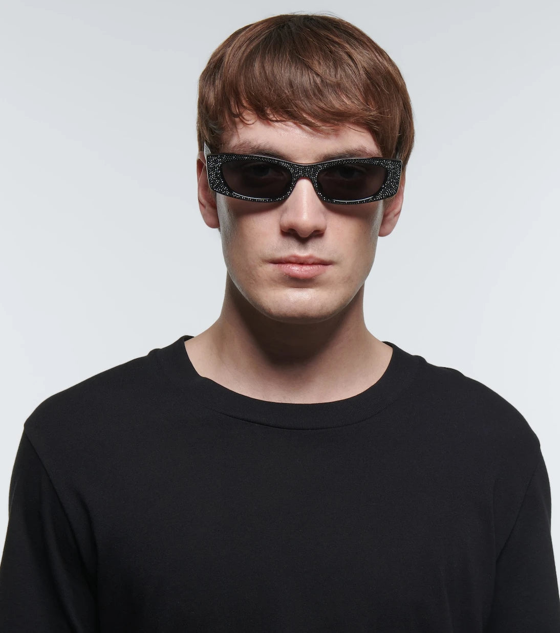 Celine Eyewear - Crystal-embellished rectangular sunglasses