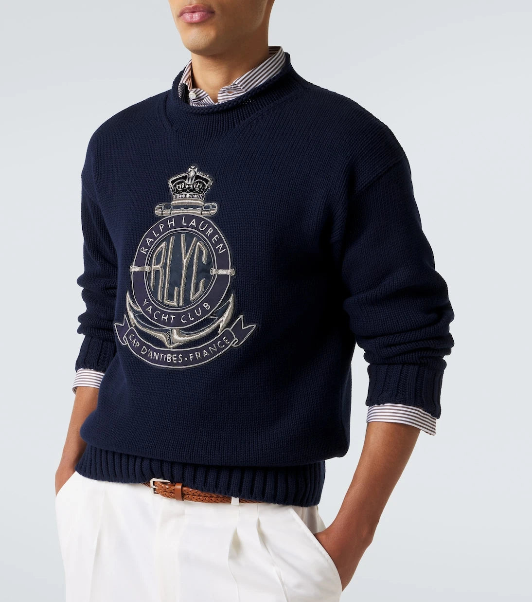 Ralph Lauren Purple Label - Embroidered cotton sweater