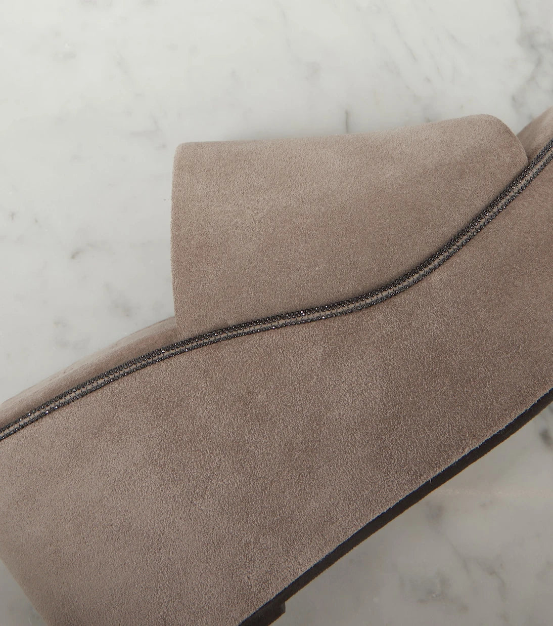 Brunello Cucinelli - Suede platform slides