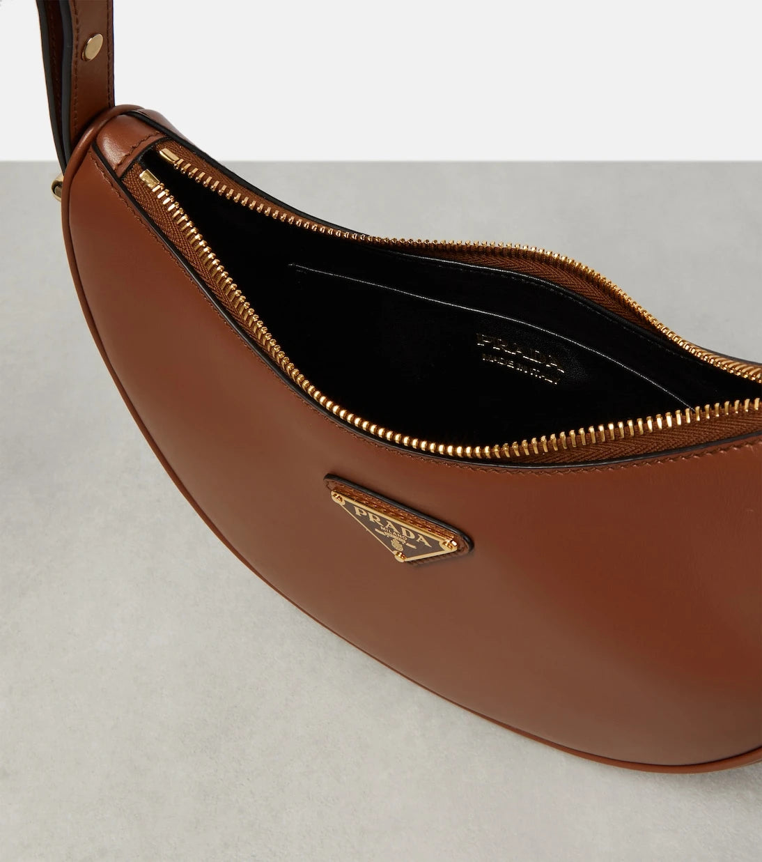 Prada - Arqué leather shoulder bag