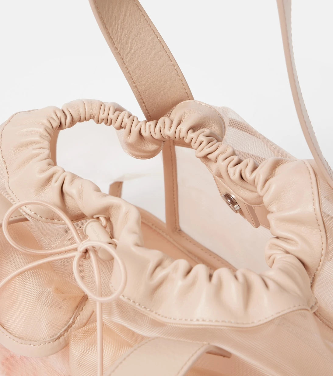 Simone Rocha - Carnation Cepli deri detaylı tote çanta