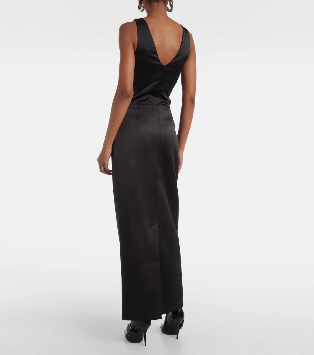 Entire Studios - Script low-rise sateen midi skirt
