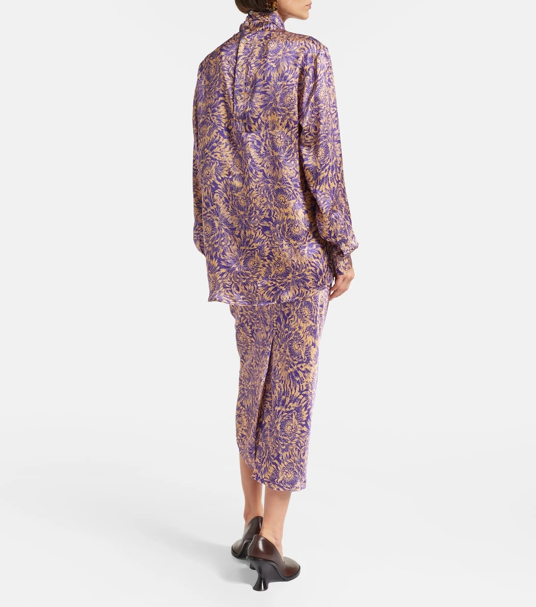 Dries Van Noten - Floral silk satin blouse