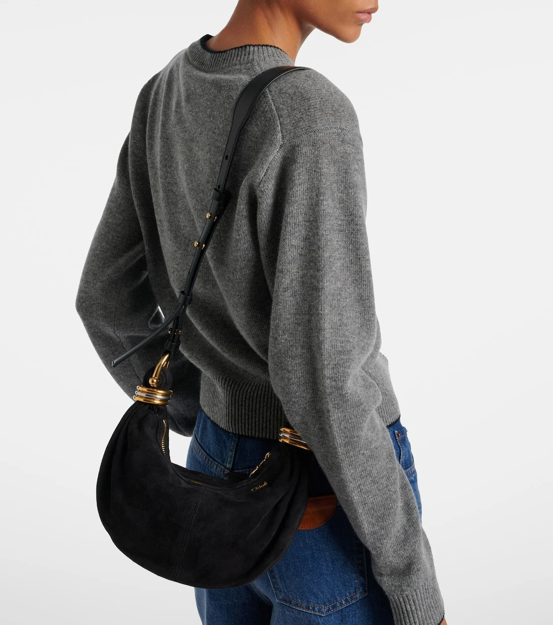Chloé - Bracelet Small suede top-handle bag