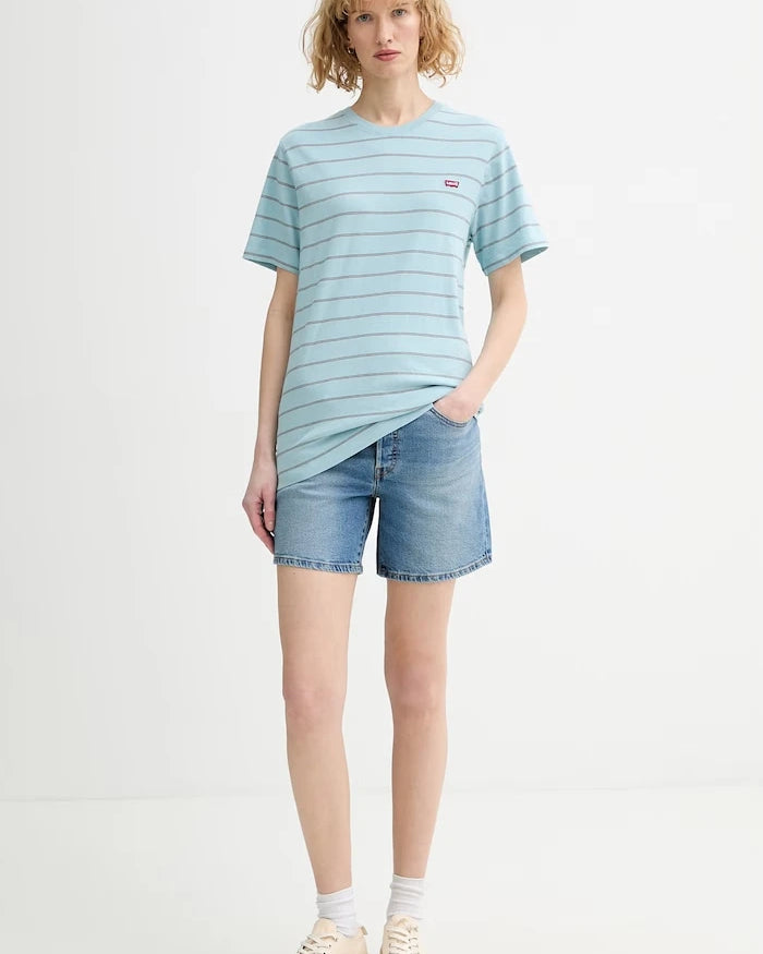 Levi's къс панталон дамски от деним 501® MID THIGH