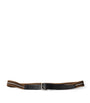 Prada Brown Leather Striped Belt