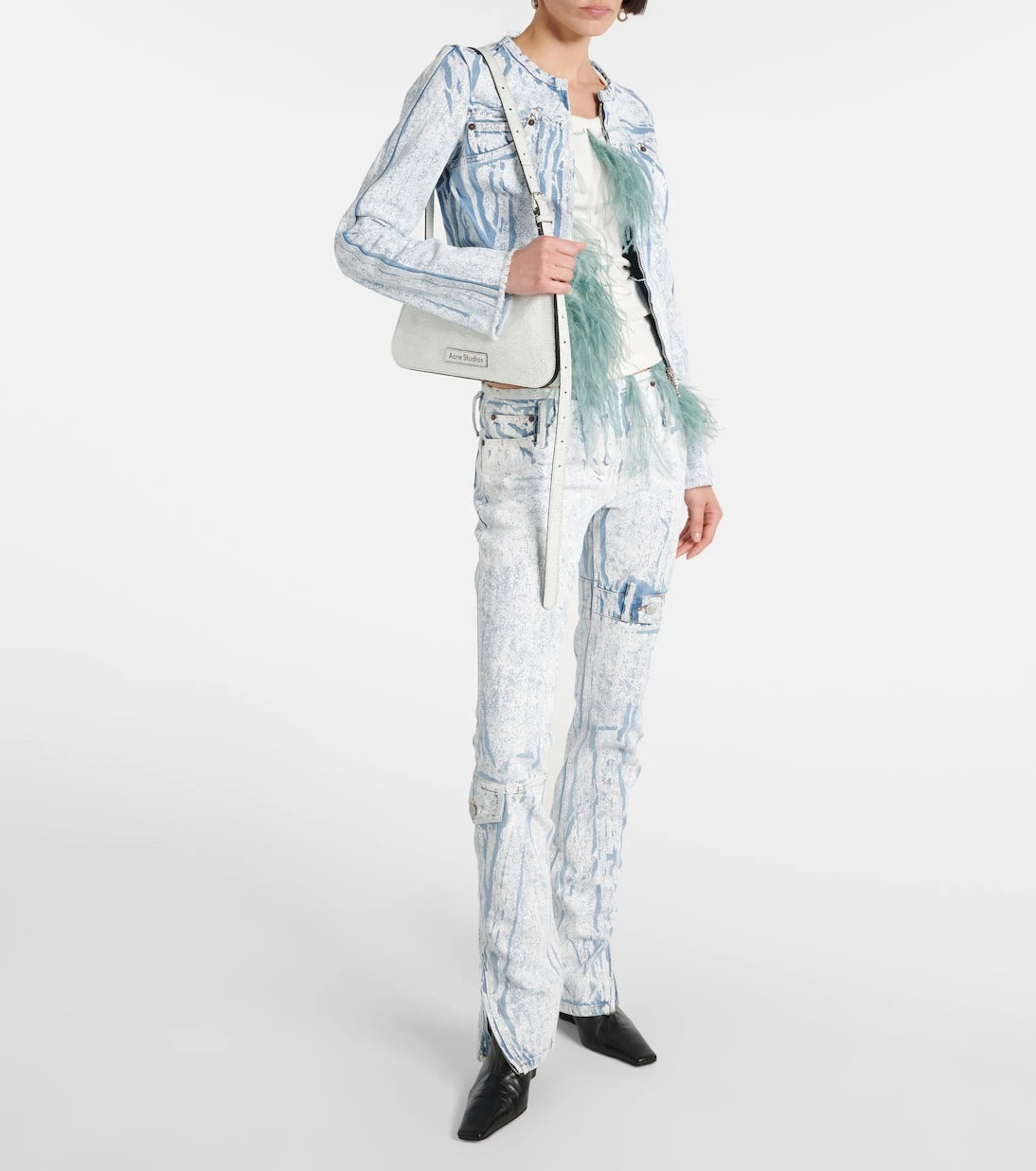 Acne Studios - Printed low-rise slim jeans