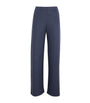 Navy Lauren Wide-Leg Lounge Trousers
