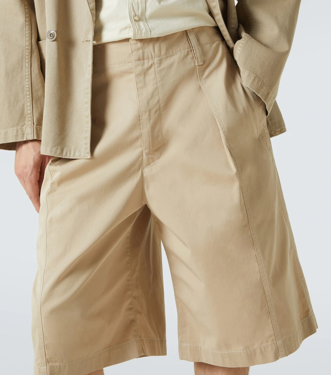 Lemaire - Maxi cotton twill Bermuda shorts