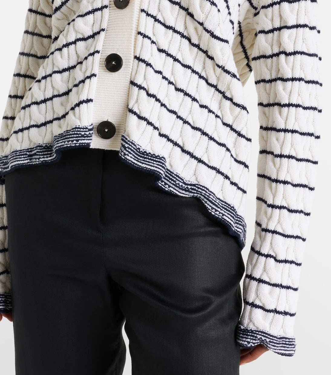 McQueen - Cable-knit striped cardigan