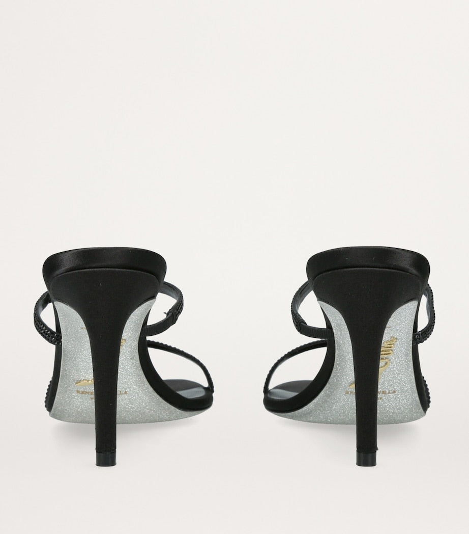 Black Cleo Heeled Mules