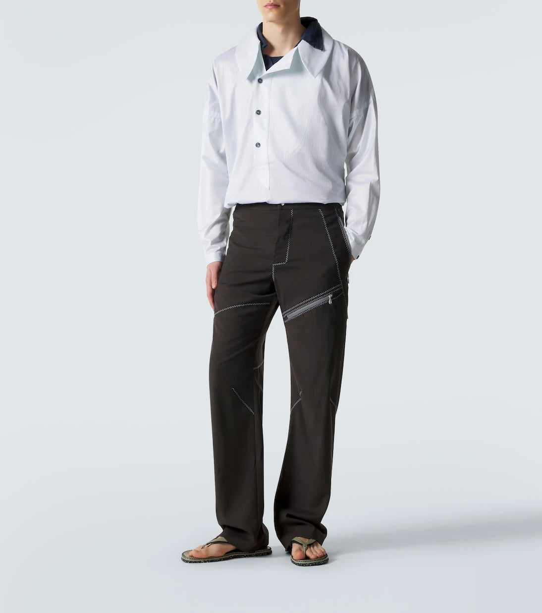 Kiko Kostadinov - Kest striped cotton shirt