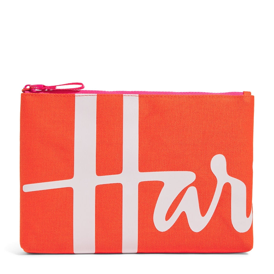 Orange Medium Cotton Logo Pouch