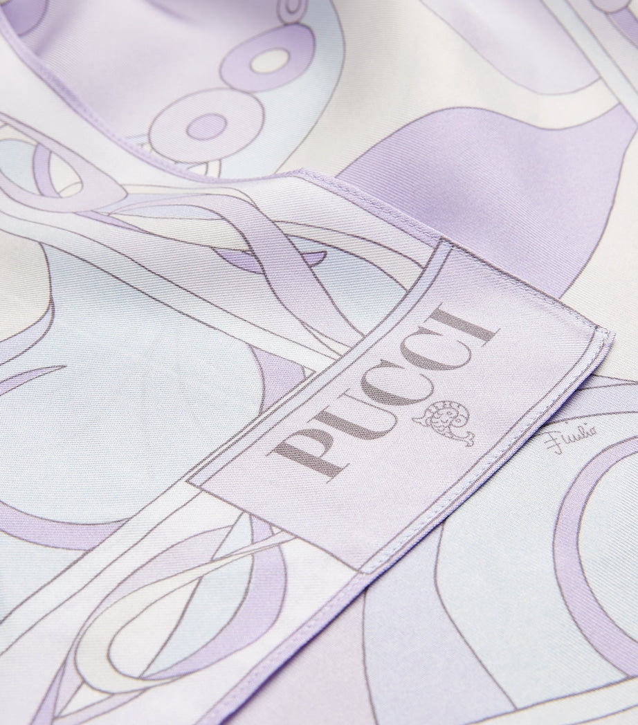 Purple Silk Chain-Tie Top