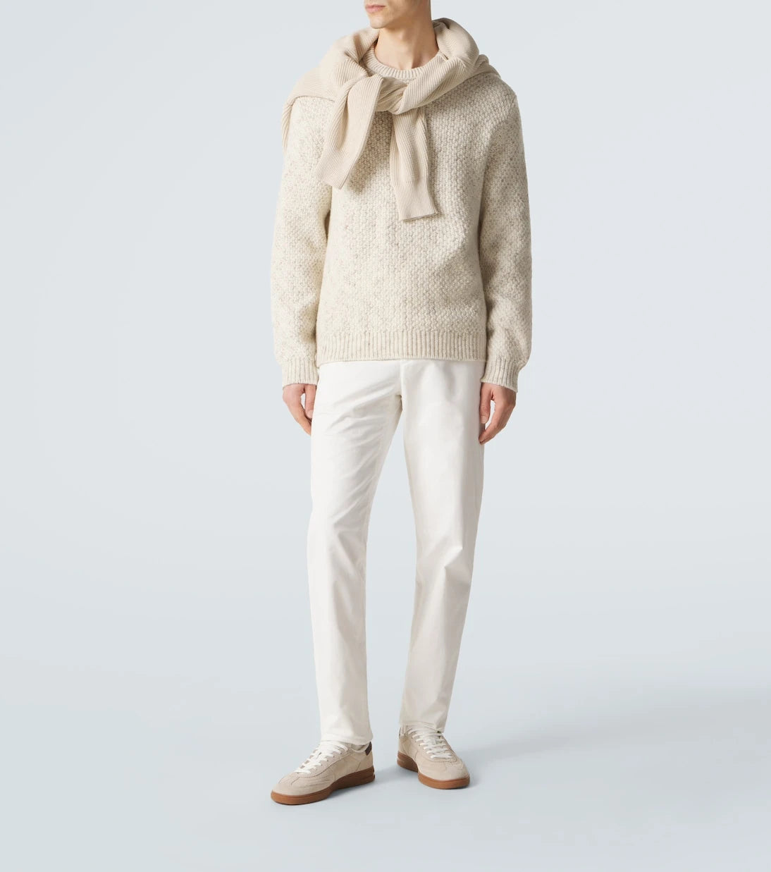 Loro Piana - بنطال كارلو بقصة مستقيمة من مزيج القطن