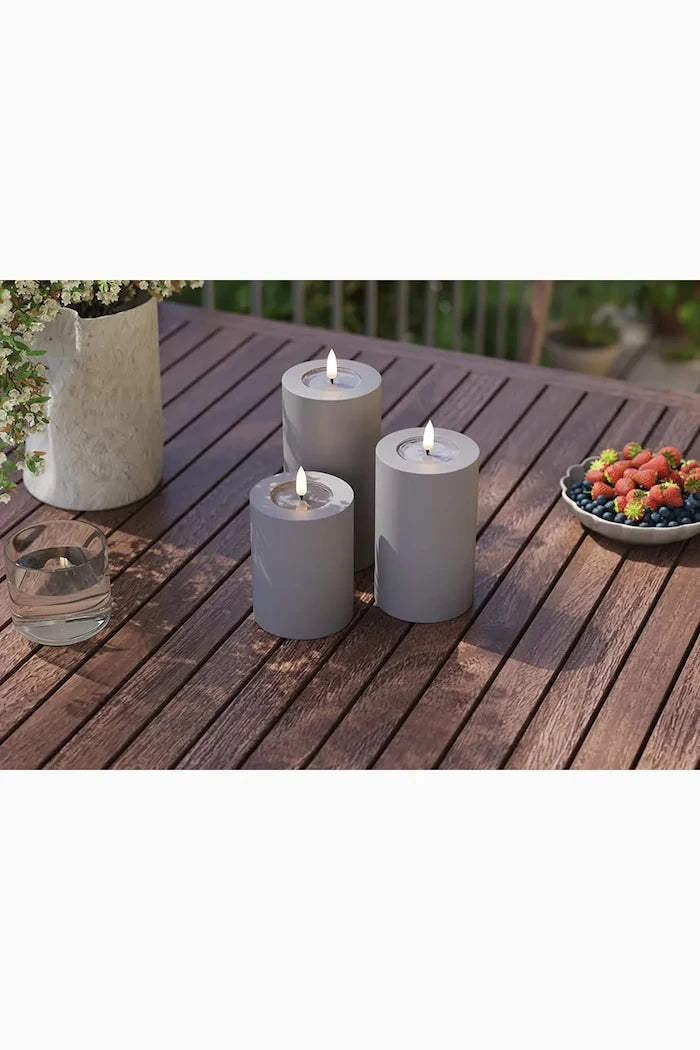 Led свещ Deluxe Homeart Gra Bloklys 10 x 10 cm