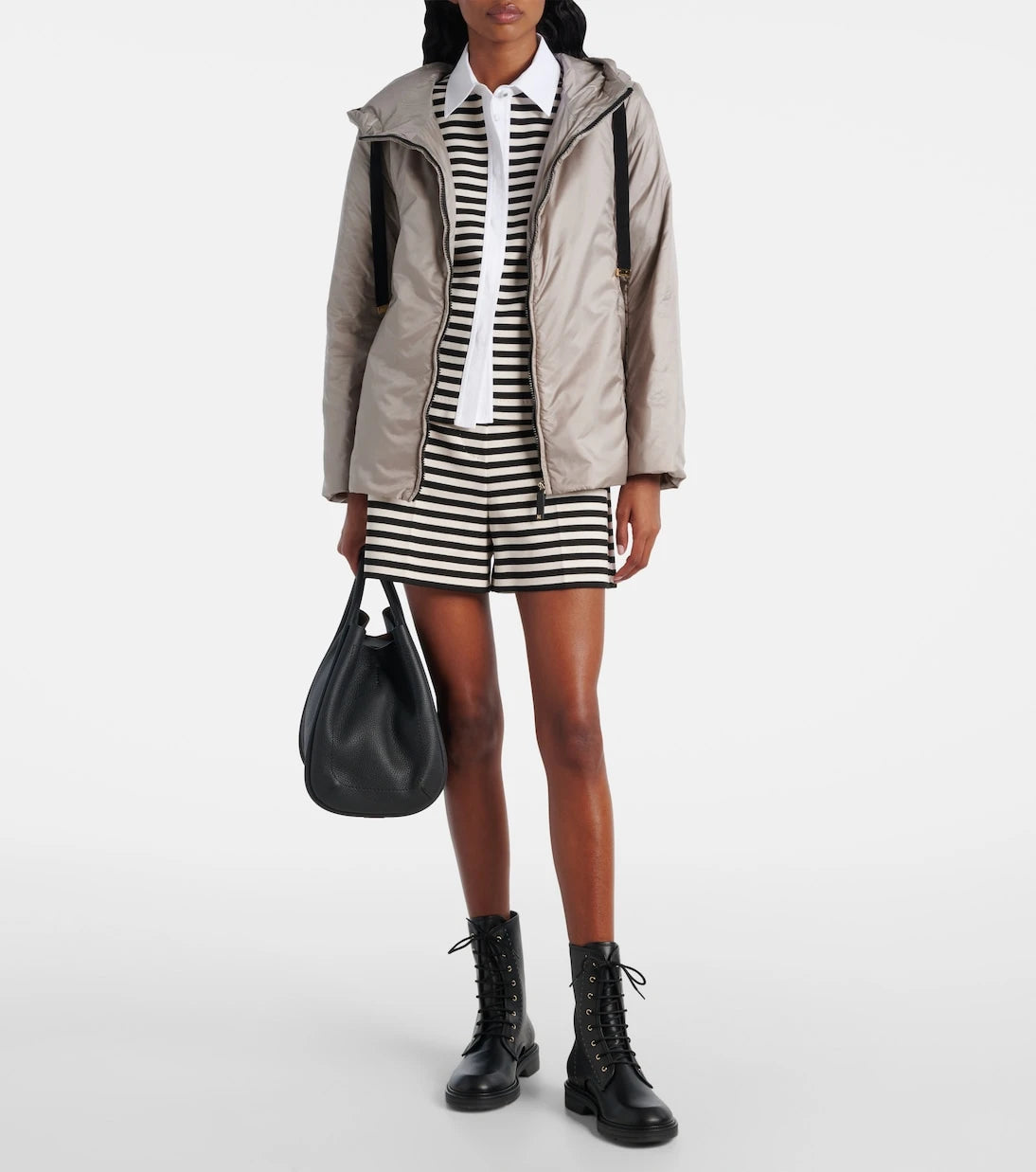 Max Mara - Urbancombat leather combat boots