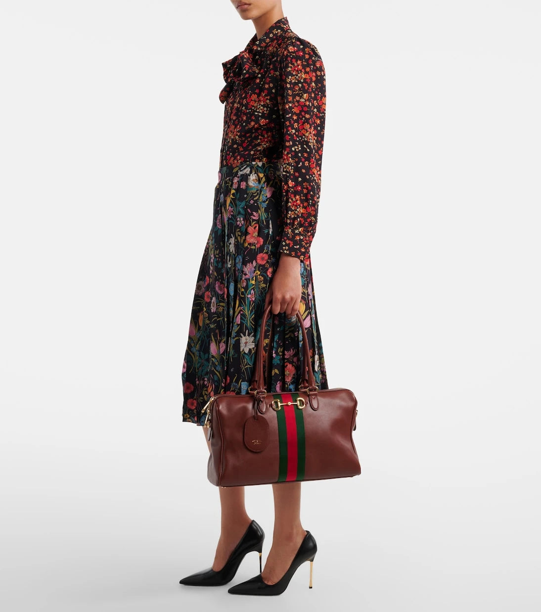 Gucci - Borsetto Large leather bowling bag