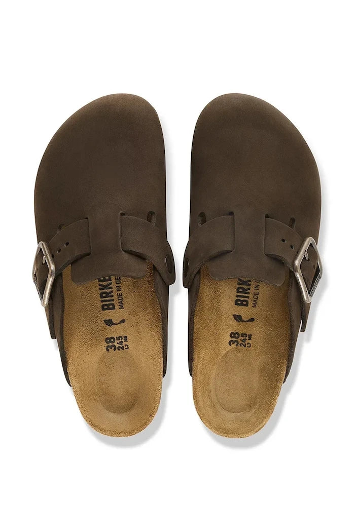 Birkenstock Nubuk Boston Wire Buckle Nubuck Leather Sabot