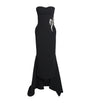 Maticevski Black Crepe Embellished Residence Gown