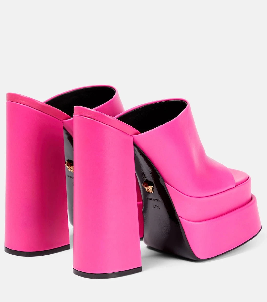 Versace - Leather platform mules