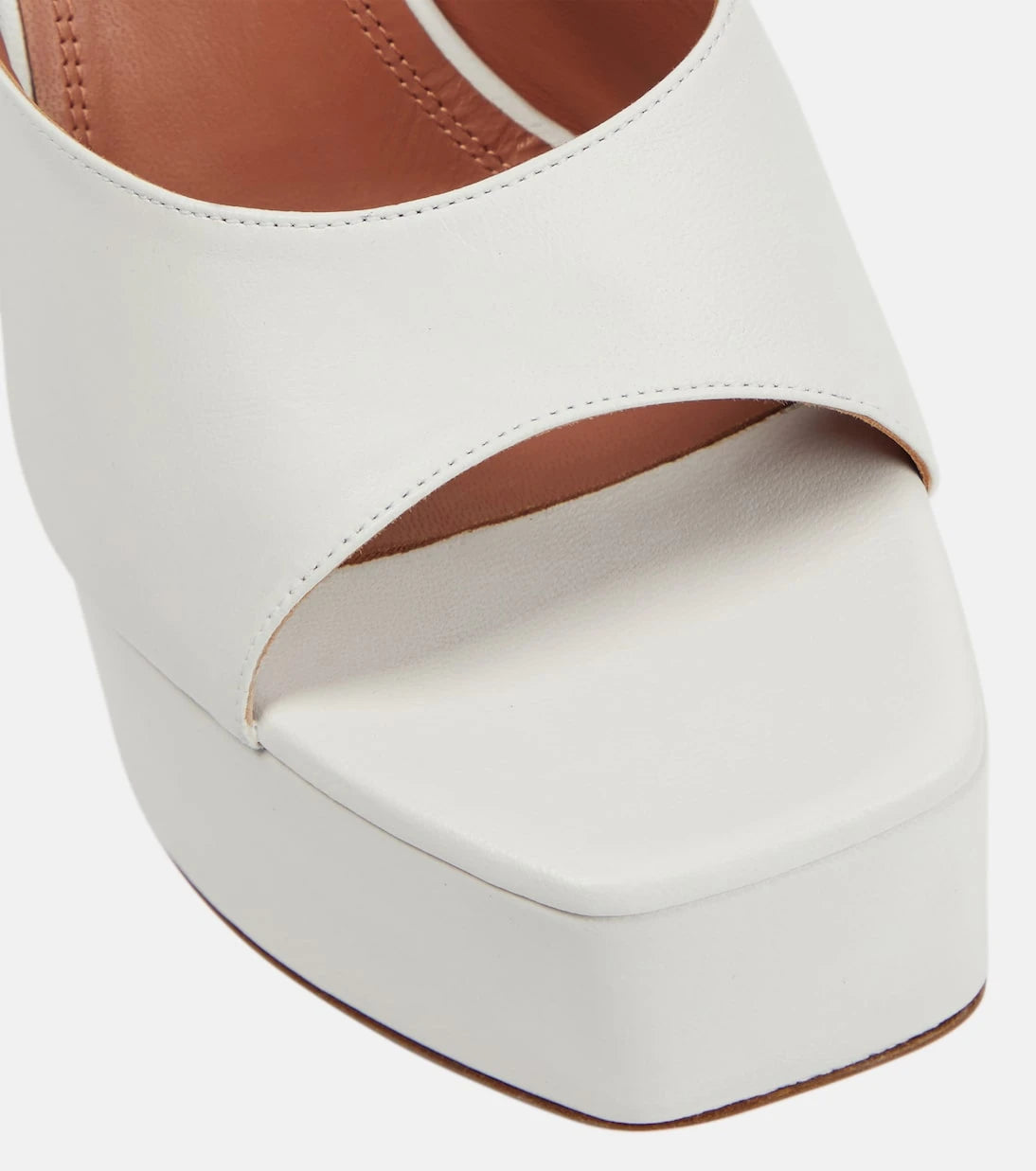 Amina Muaddi - Dalida leather platform mules