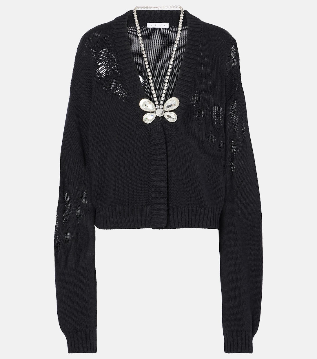 Area - Embellished cotton and cashmere cardigan