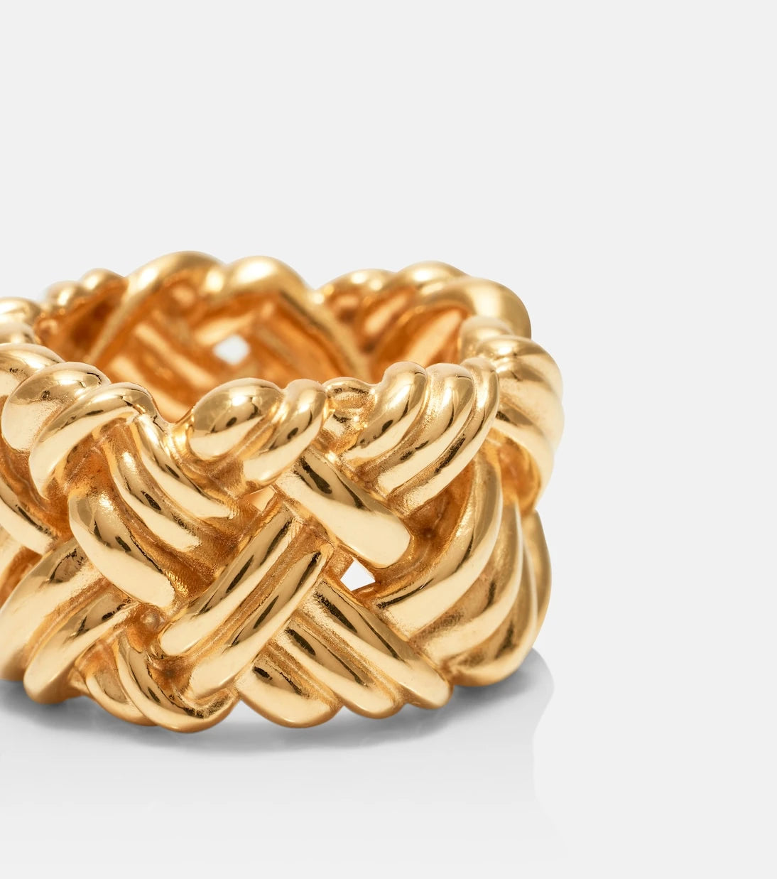 Bottega Veneta - Intreccio gold-plated sterling silver ring