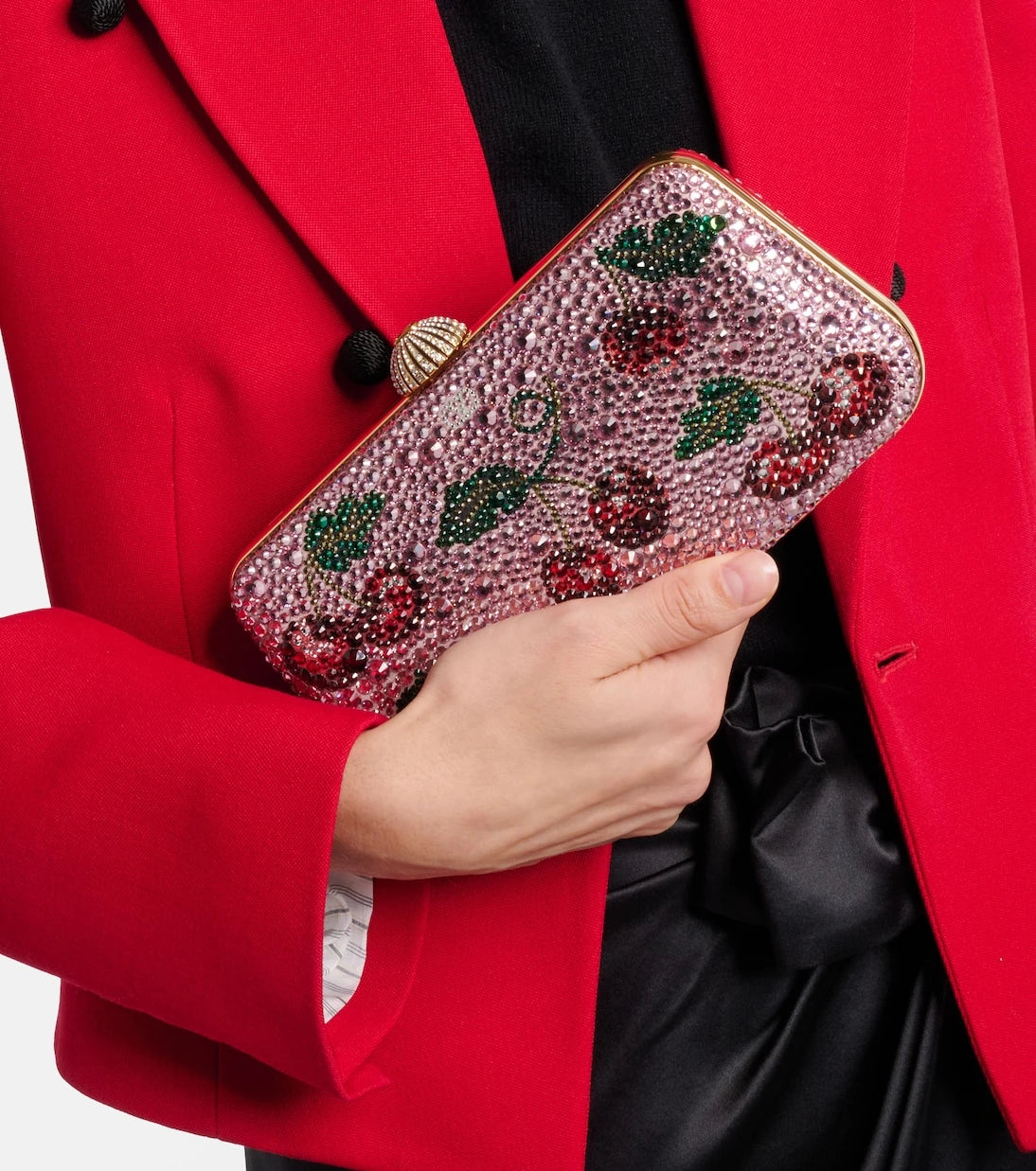 Valentino Garavani - Carry Secrets Cherryfic embellished clutch