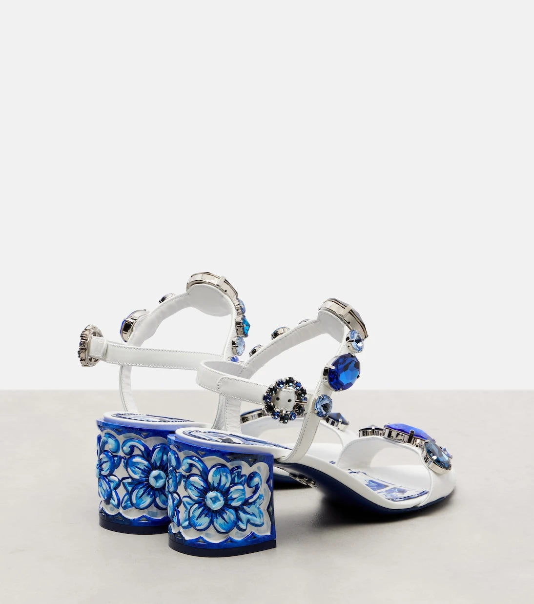 Dolce&Gabbana - Majolica embellished leather sandals