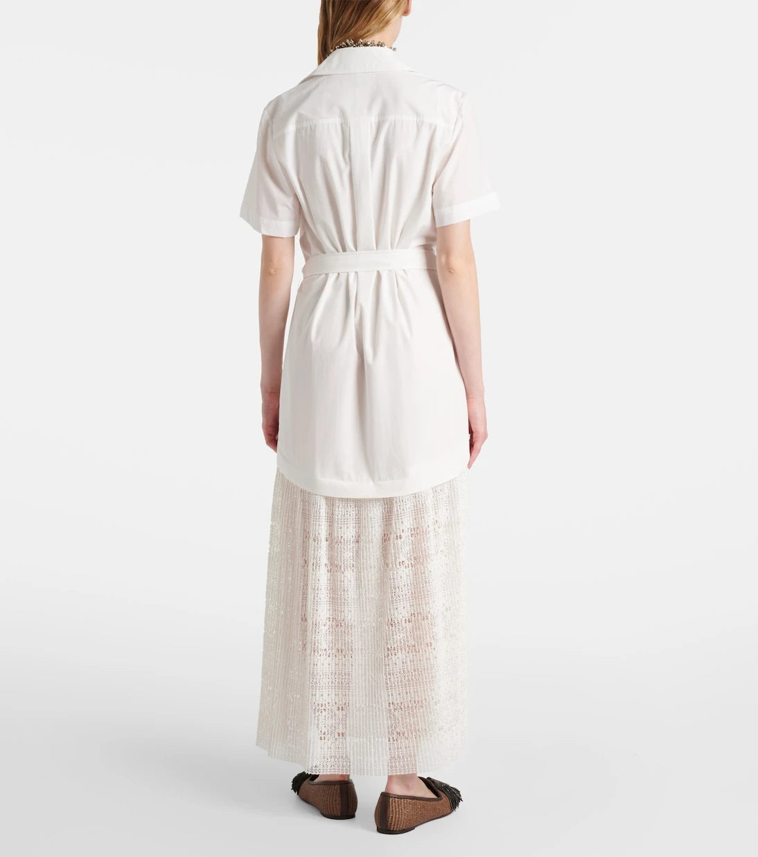 Simkhai - Jenner poplin and lace shirt dress