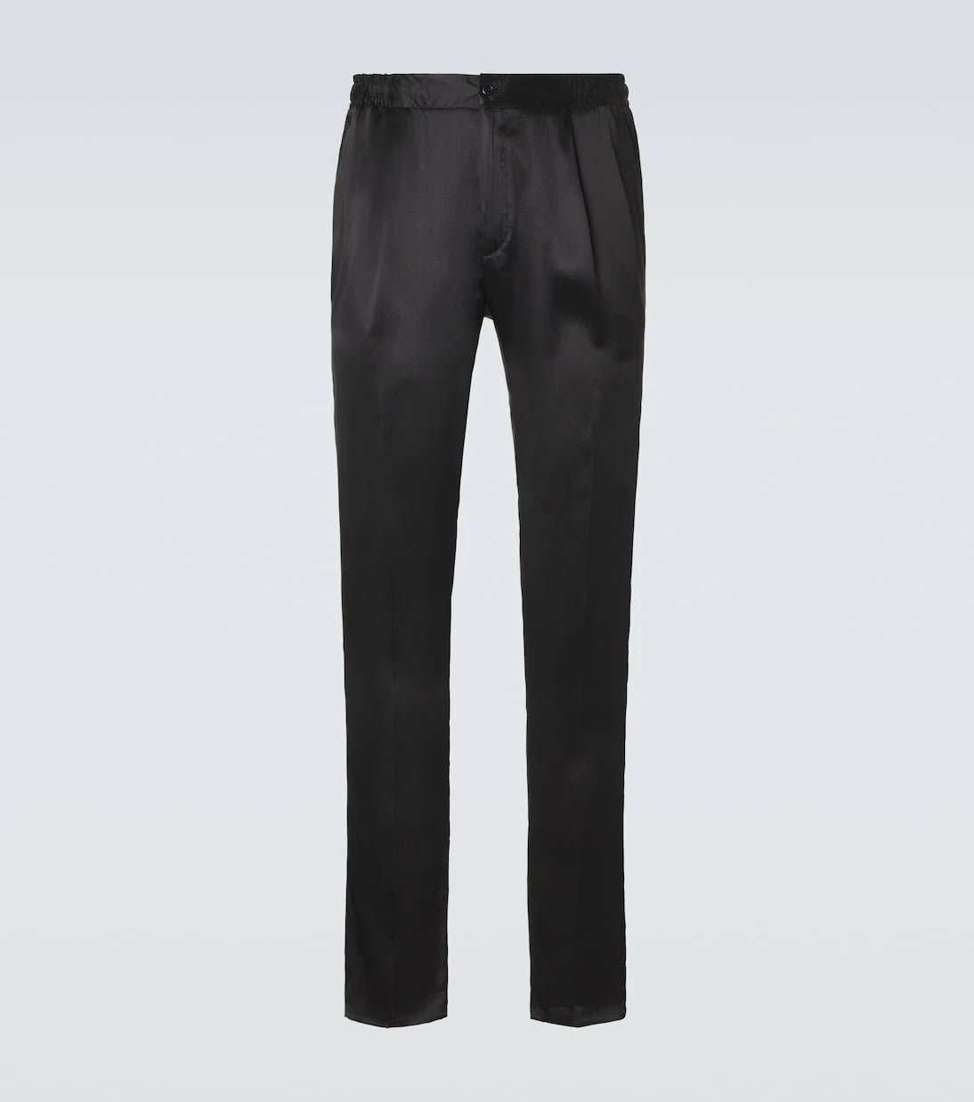 Rubinacci - Reversible silk straight pants