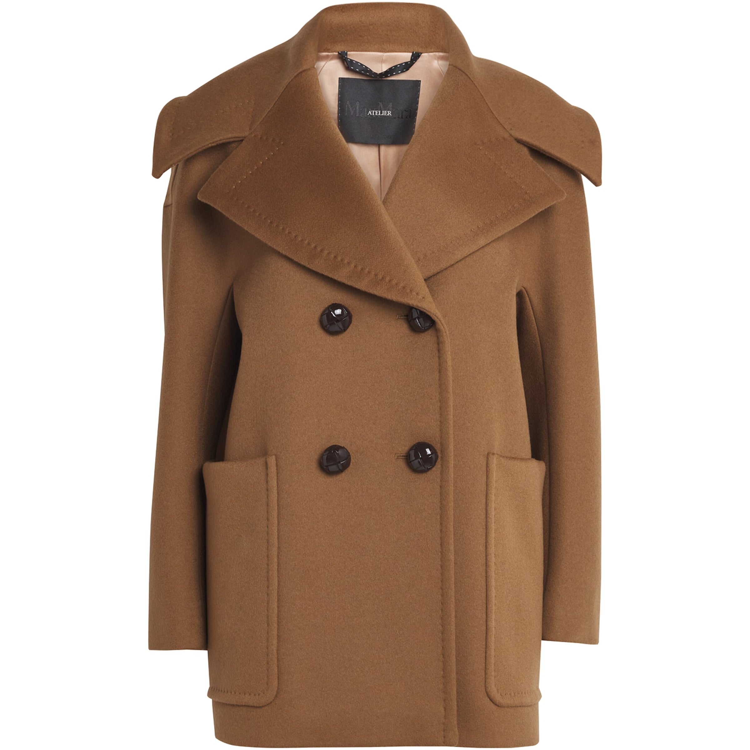 Max Mara Beige Cashmere Pea Coat