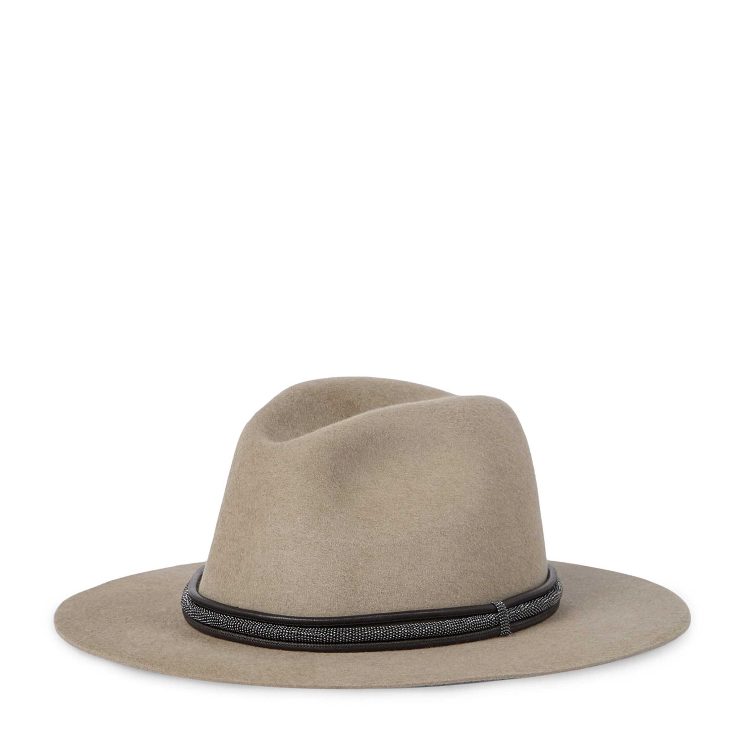 Brunello Cucinelli Brown Felt Fedora Hat